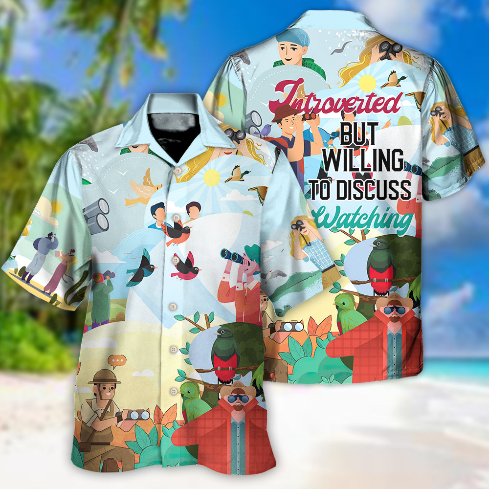Bird Watching Introverted Willing Discuss Hawaiian Shirt Resort Outfit View For Thoughtful Gifting