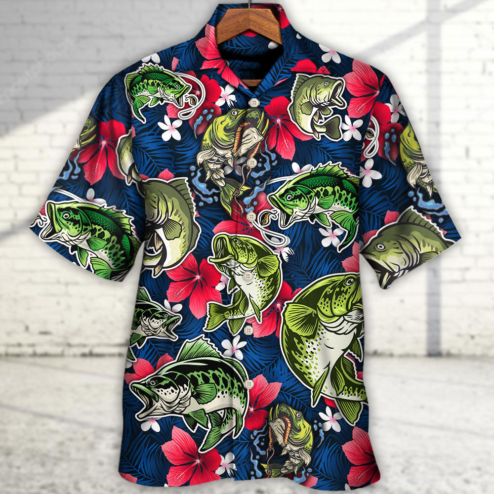 Fishing Outdoor Passion Hawaiian Shirt Pattern Detail For Vacation Style