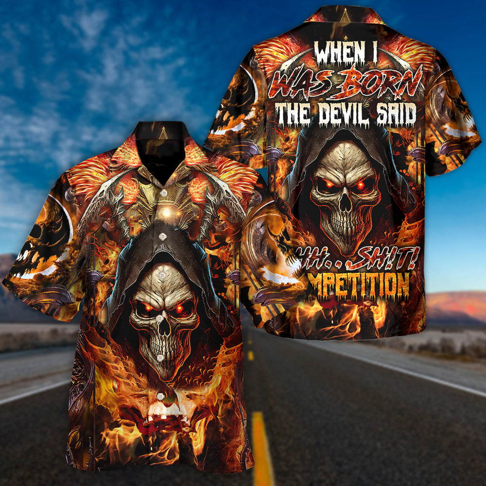Skull Raise Underworld Competition Hawaiian Shirt Pattern View For Lightweight Everyday Style