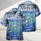 Coastal Fishing Activity Hawaiian Shirt Graphic Artwork Detail For Warm Weather Events