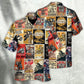 Motorcycle Creative Pattern Hawaiian Shirt Pattern Detail For Resort Wear