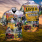 Tractor Farmer Hawaiian Shirt Artwork View For Weekend Travel And Beach Style