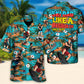 Waterskiing Dad Hawaiian Shirt Summer Design Detail For Island Holidays