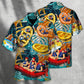 Tropical Water Rafting River Team Hawaiian Shirt Tropical Styling View For Beach Days