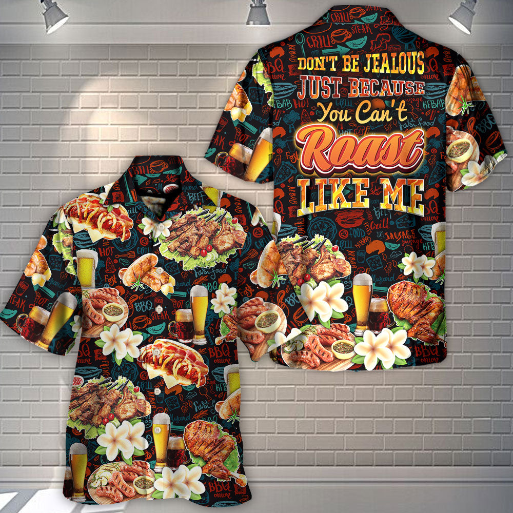 Funny Barbecue Grill Master Hawaiian Shirt Print Closeup For Coastal Travel