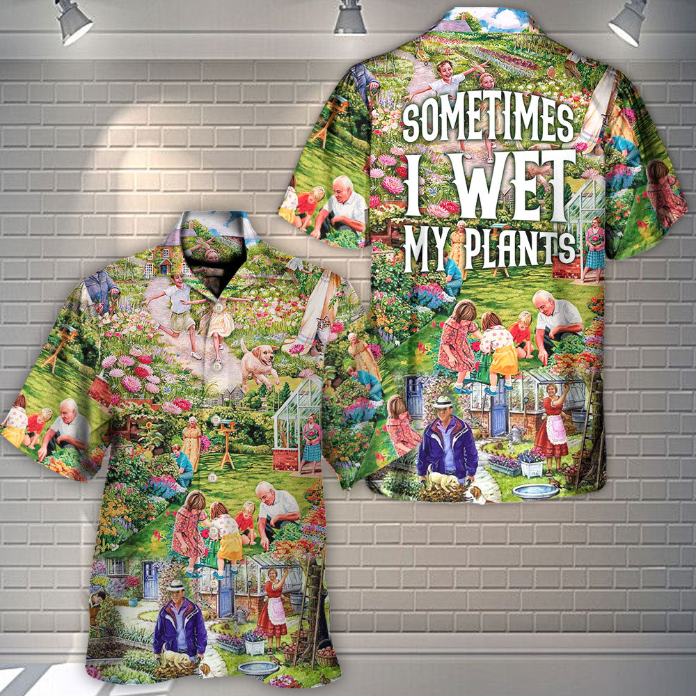 Vintage Floral Gardening Plants Hawaiian Shirt Pattern Detail For Island Holidays