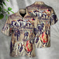 Vintage Dog Racing Greyhound Hawaiian Shirt Summer Design Detail For Warm Weather Events