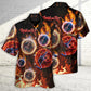 Rock Music Fire Hawaiian Shirt Tropical Styling View For Island Holidays