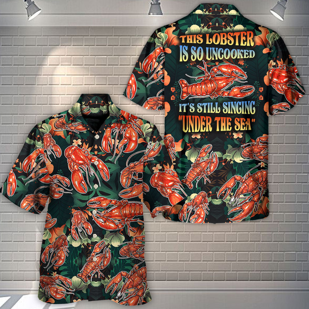 Tropical Lobster Hawaiian Shirt Fabric Pattern Detail For Weekend Trips