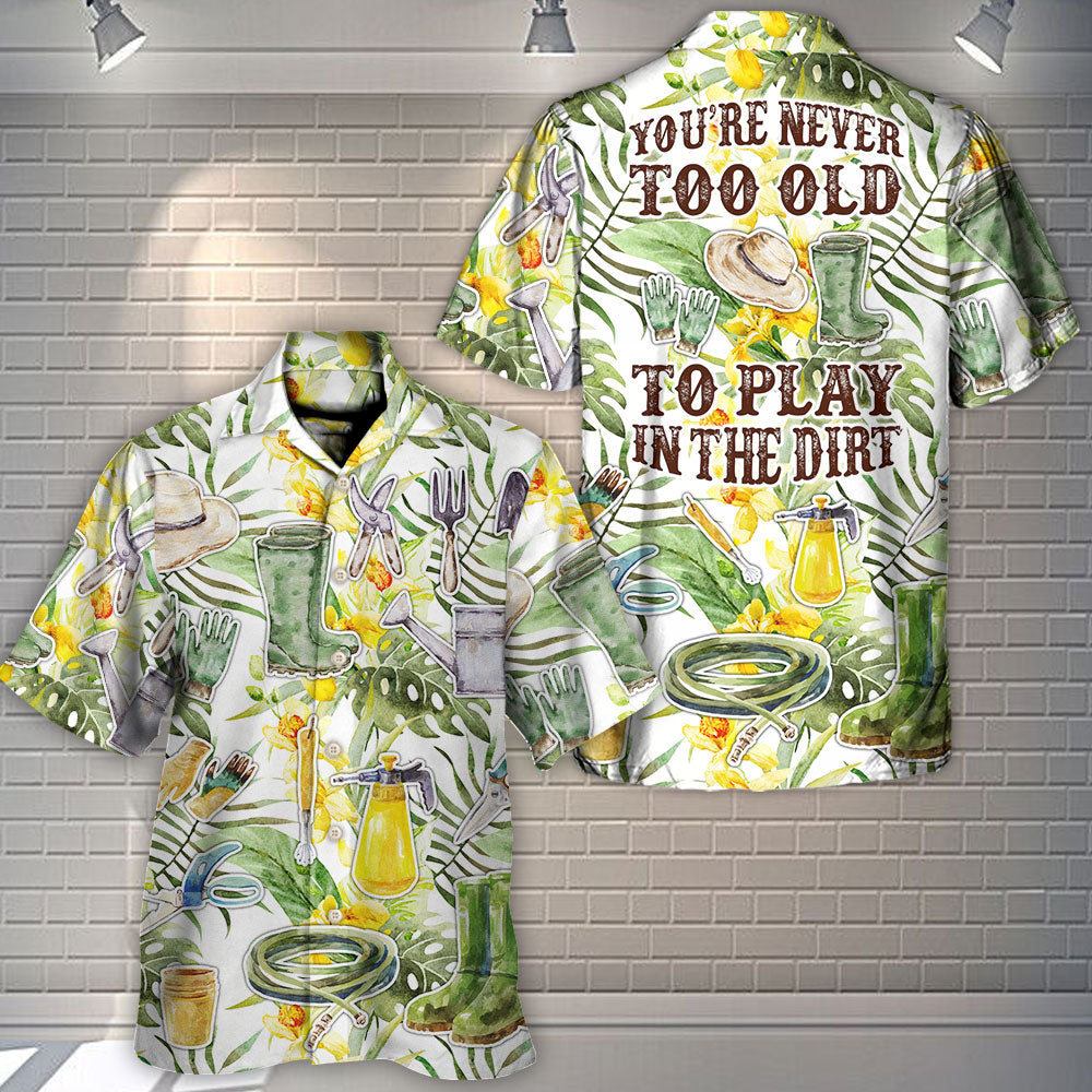 Gardening Dirt Hawaiian Shirt Graphic Artwork Detail For Vacation Style