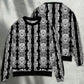 Black And White Diamond Skull Sweater For Alternative Fashion Events And Thoughtful Seasonal Gifts