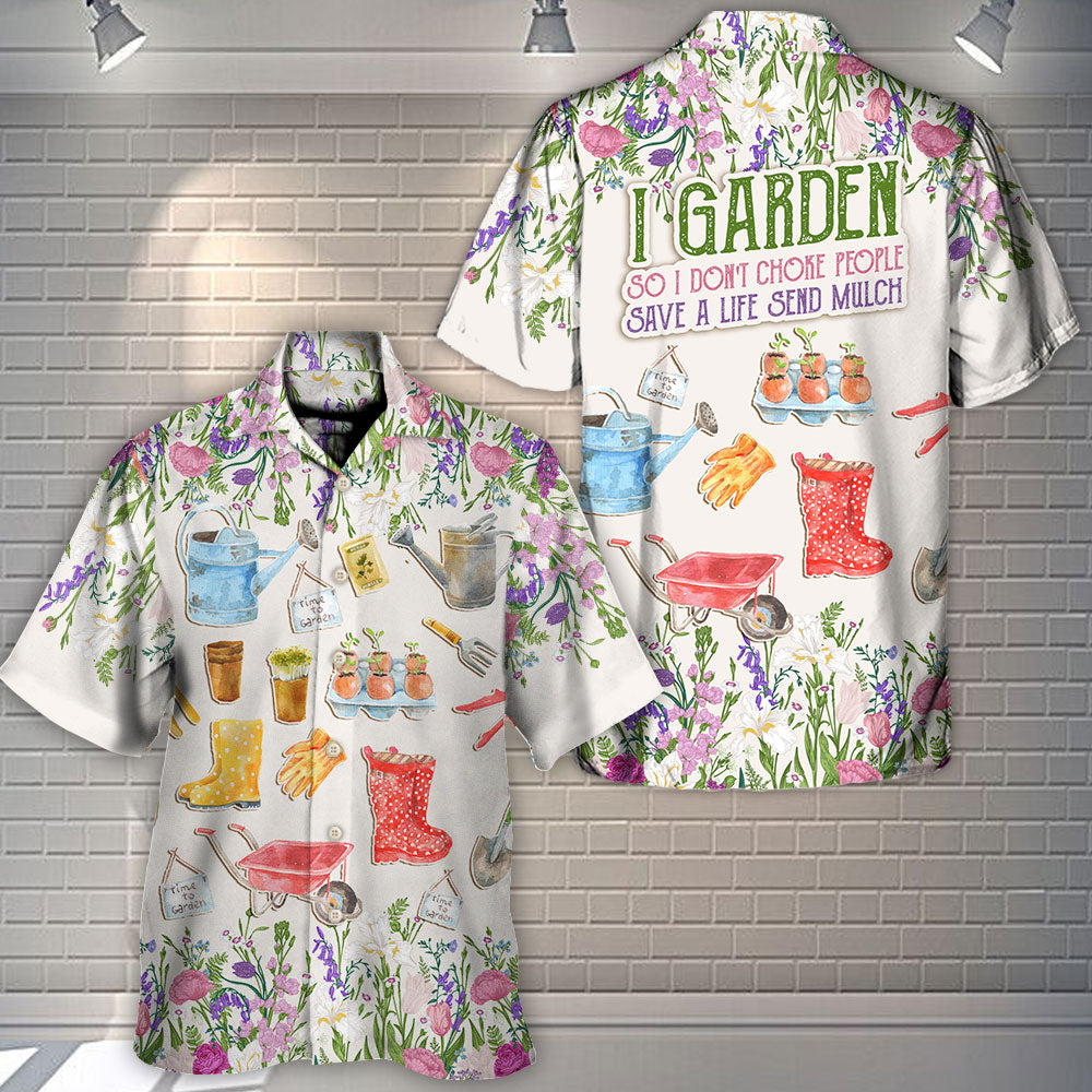 Gardening Garden Hawaiian Shirt Front Pattern View For Island Holidays
