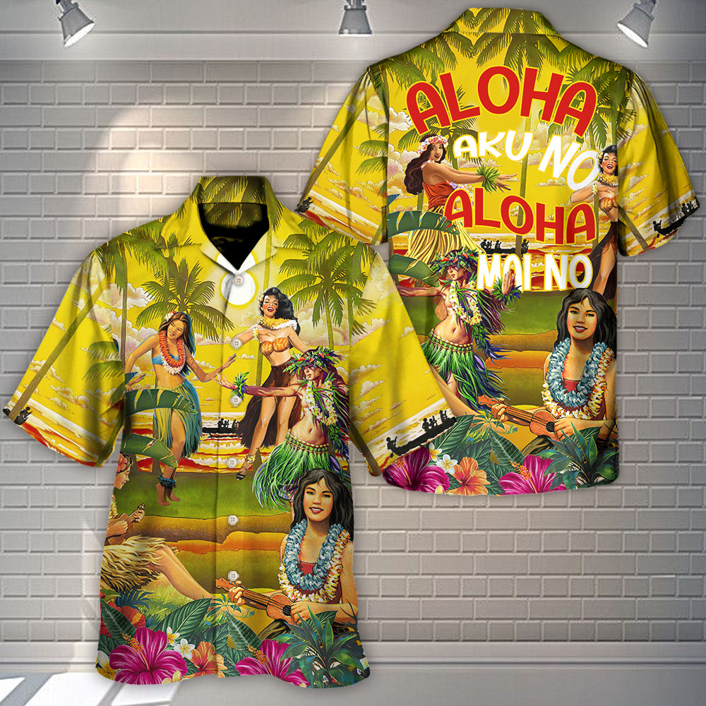 Summer Festival Hawaiian Shirt Detailed Pattern View For Outdoor Gatherings