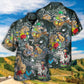 Funny Horse Racing Hawaiian Shirt Front Pattern View For Island Holidays