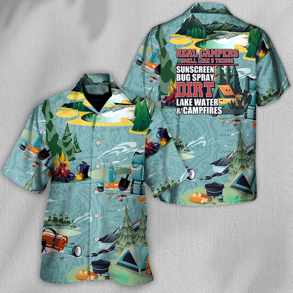 Camping Campers Smell Hawaiian Shirt Design View For Outdoor Gatherings