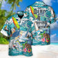Windsurfing Surfing Vacation Sport Hawaiian Shirt Front Pattern View For Casual Outings