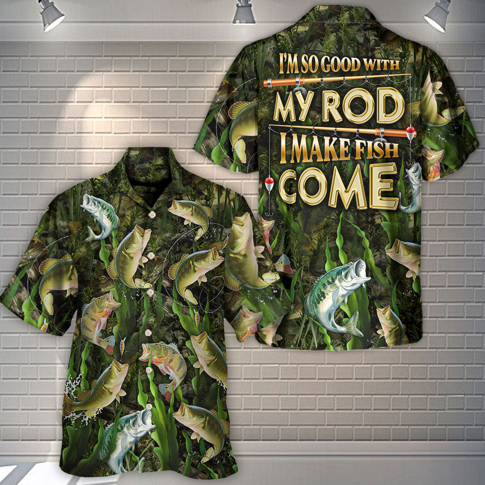 Rod Creative Pattern Hawaiian Shirt Summer Design Detail For Coastal Travel