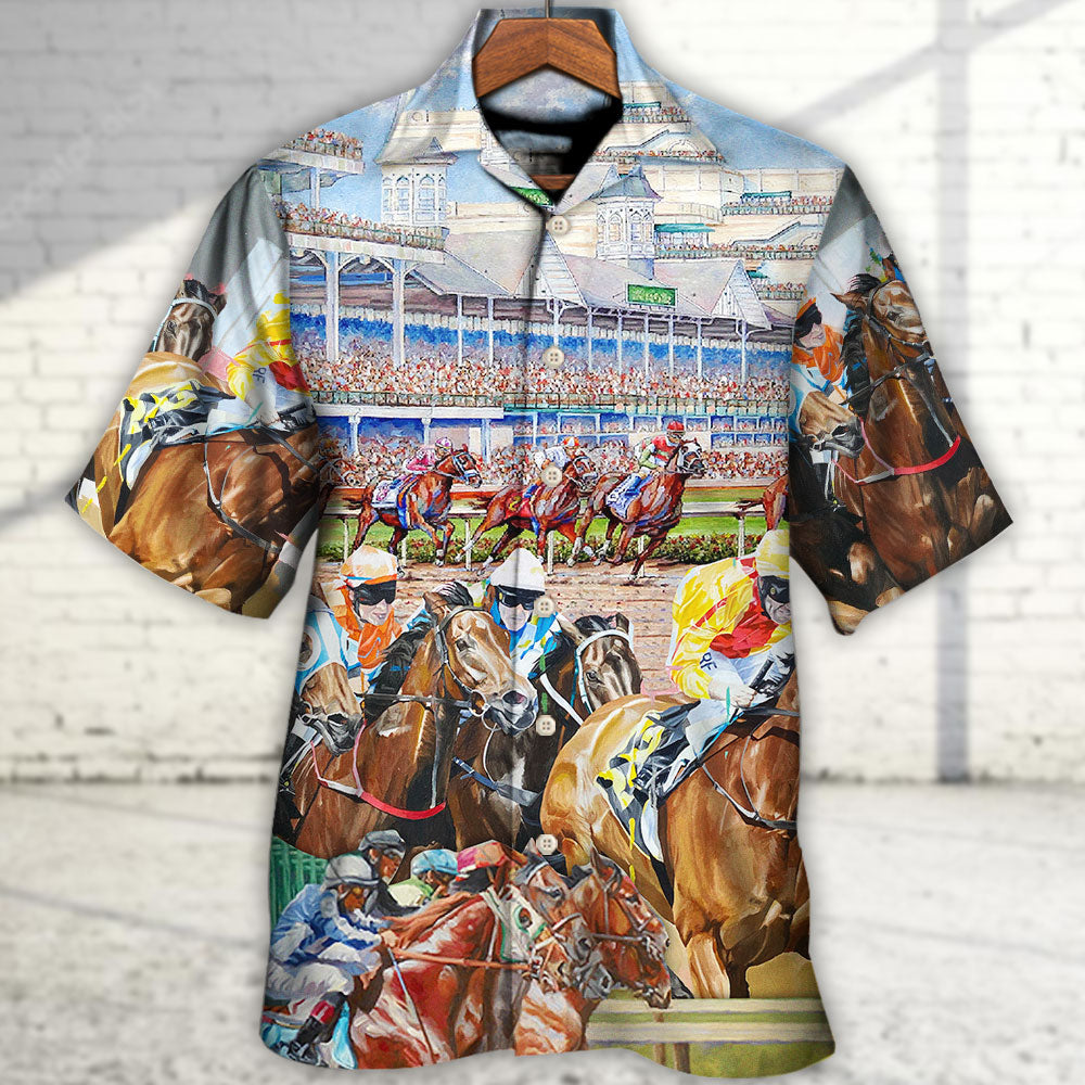 Horseback Riding Horse Hawaiian Shirt All Over Print Detail For Outdoor Gatherings
