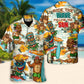 Funny Surfing Bear Hawaiian Shirt Creative Print View For Tropical Vacations