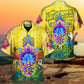Yoga Connect Kindness Gratitude Hope Peace Hawaiian Shirt Fabric Pattern Detail For Outdoor Gatherings