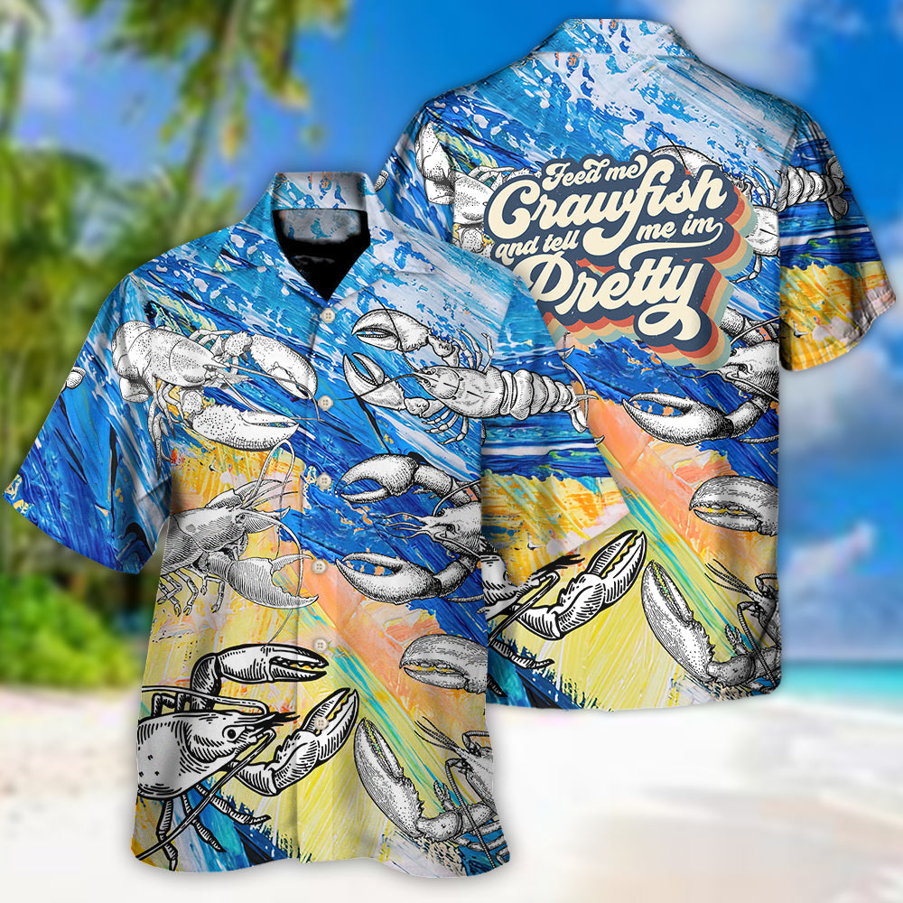Lobstering Crawfish Hawaiian Shirt Pattern Detail For Vacation Style