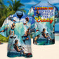 Waterskiing Water Outdoor Passion Hawaiian Shirt Fabric Pattern Detail For Tropical Vacations
