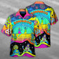 Colorful Summer Music Festival Hawaiian Shirt Resort Outfit View For Vacation Style
