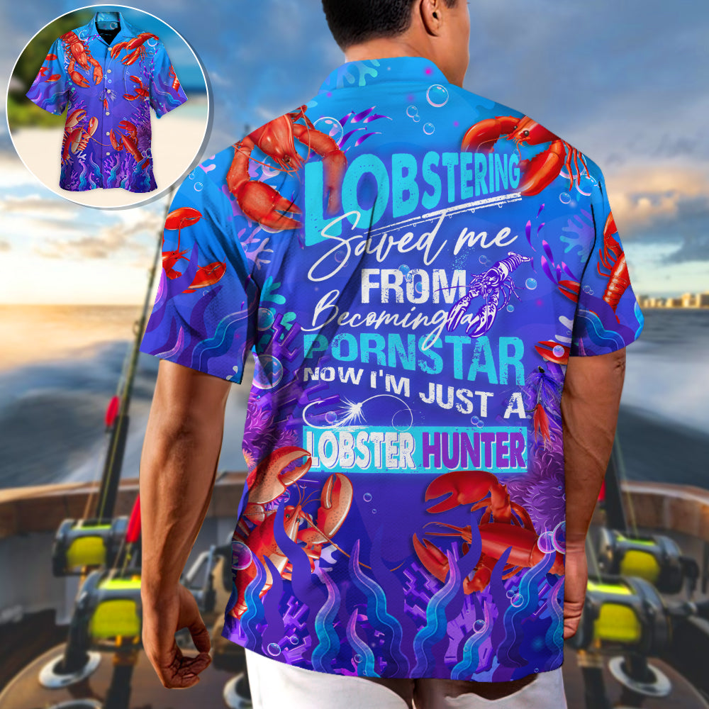 Vintage Lobstering Lobster Hunter Hawaiian Shirt For Poolside Relaxation And Sunny Getaways