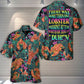 Tropical Lobster Hawaiian Shirt Print Closeup For Resort Wear