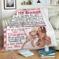 Family To My Daughter Love Mom Daughter Flannel Blanket For Cozy Bedroom Sofa Decor