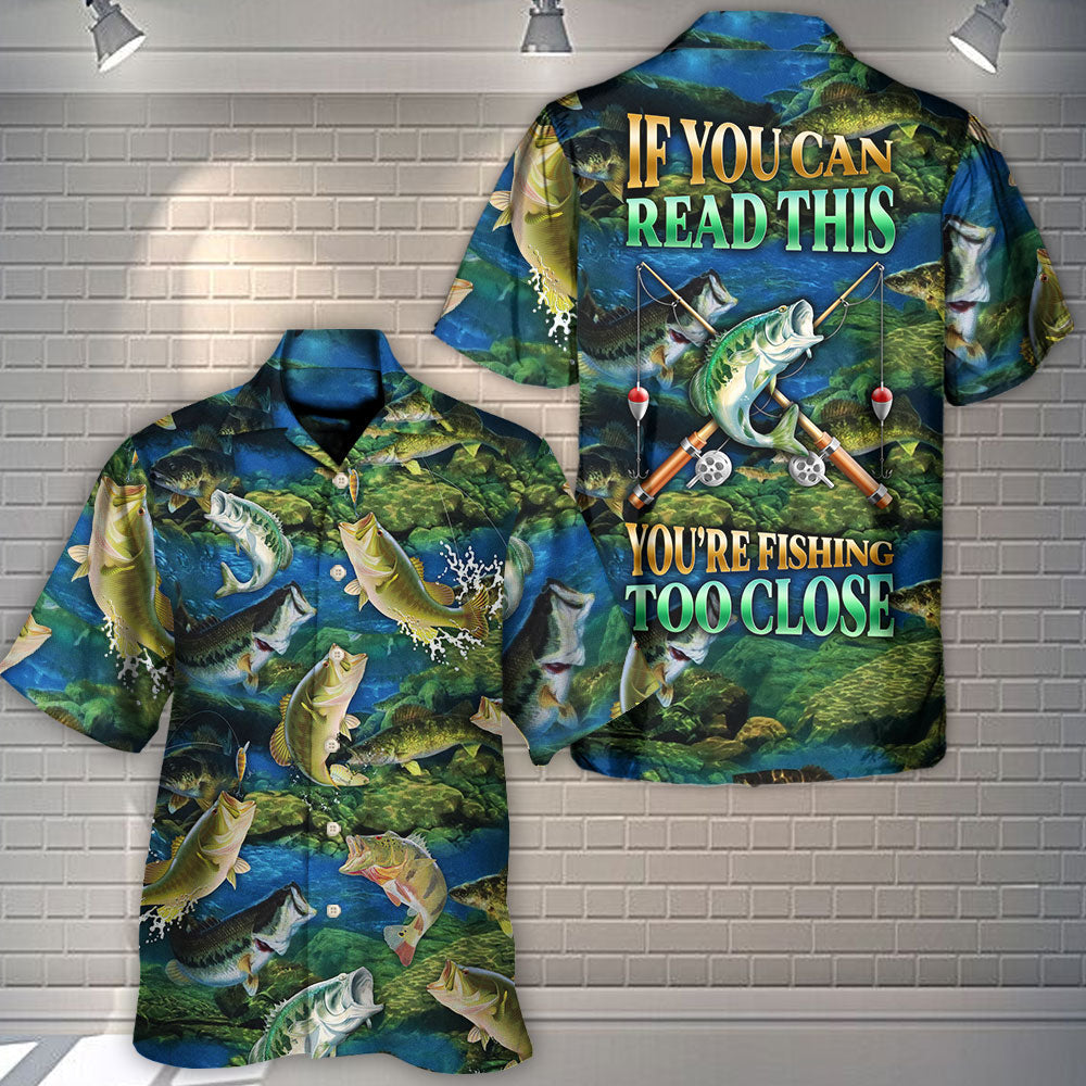 Fishing Vacation Sport Hawaiian Shirt Pattern Detail For Summer Travel