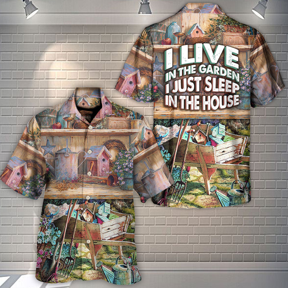 Vintage Gardening Garden Hawaiian Shirt Tropical Styling View For Coastal Travel