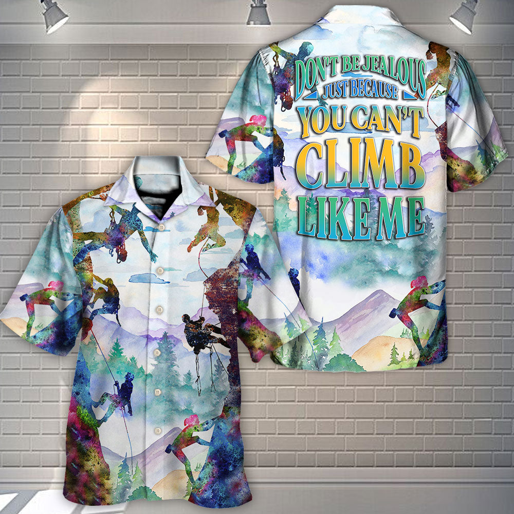 Rock Climbing Hawaiian Shirt Tropical Styling View For Thoughtful Gifting