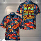 Tropical Lobster Butter Hawaiian Shirt Pattern Detail For Resort Wear