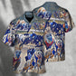 Dog Racing Greyhound Hawaiian Shirt Fabric Pattern Detail For Resort Wear