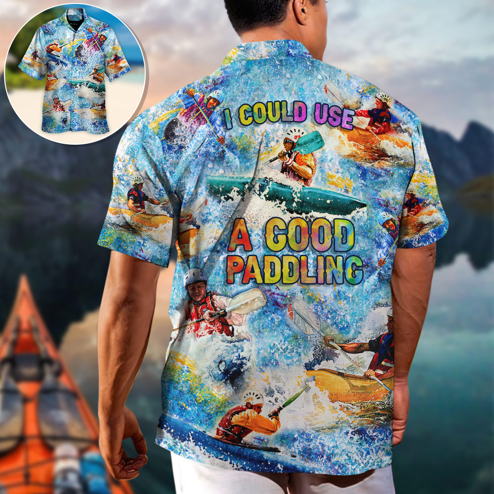 Kayaking Vacation Sport Hawaiian Shirt Button Front Artwork For Thoughtful Gifting
