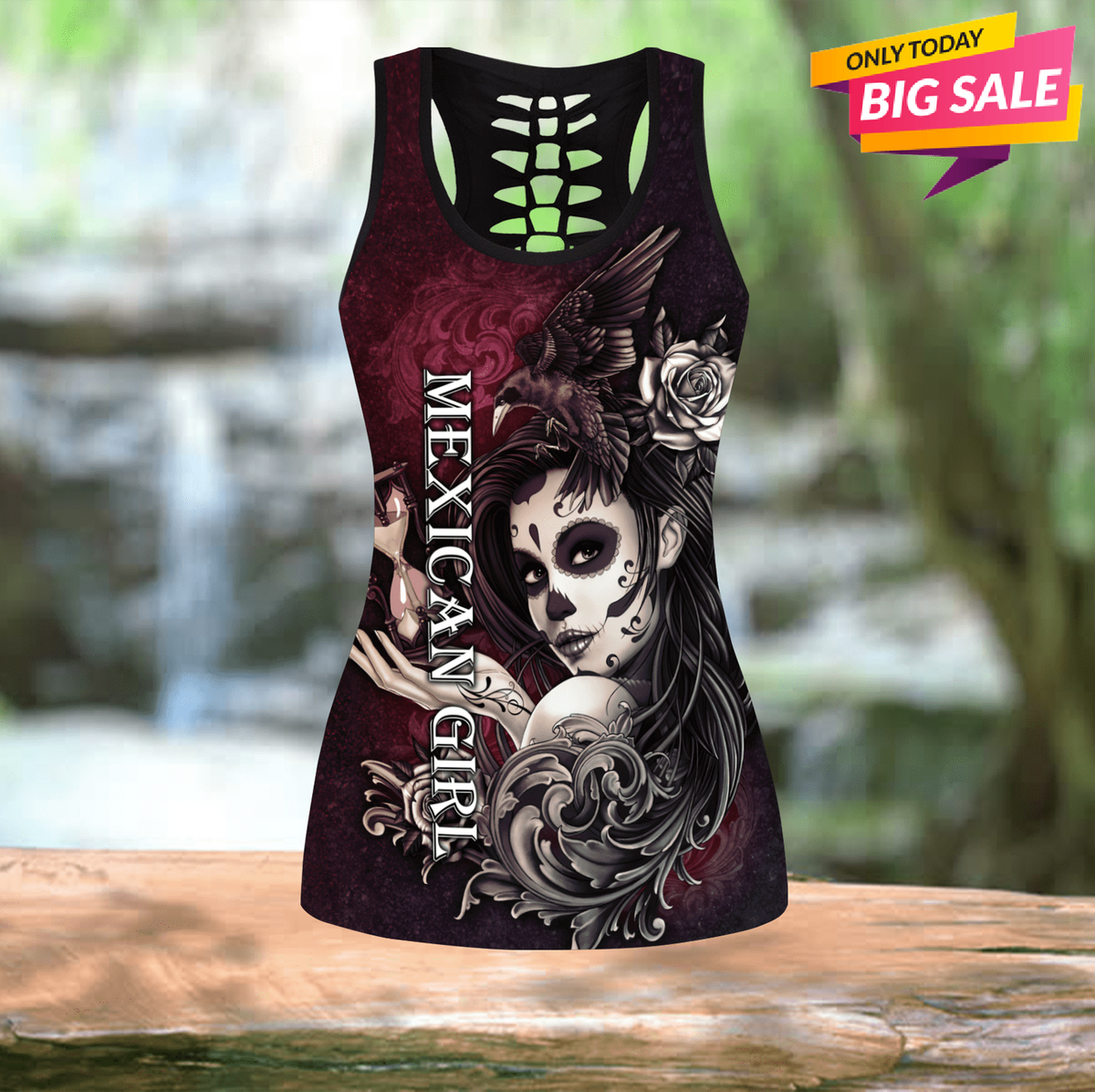 Mexican Girl Heritage Hollow Tank Top For Yoga Workouts And Casual Wear