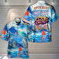 Coastal Windsurfing Surf Activity Hawaiian Shirt Front Pattern View For Weekend Trips