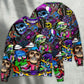 Colorful Skull Sweater For Art Fans Travel Parties And Distinctive Casual Style