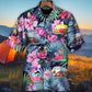 Funny Camping Flamingo Weekend Forecast Chance Hawaiian Shirt Pattern Detail For Tropical Vacations