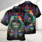 Rock Music Festival Hawaiian Shirt Fabric Pattern Detail For Warm Weather Events