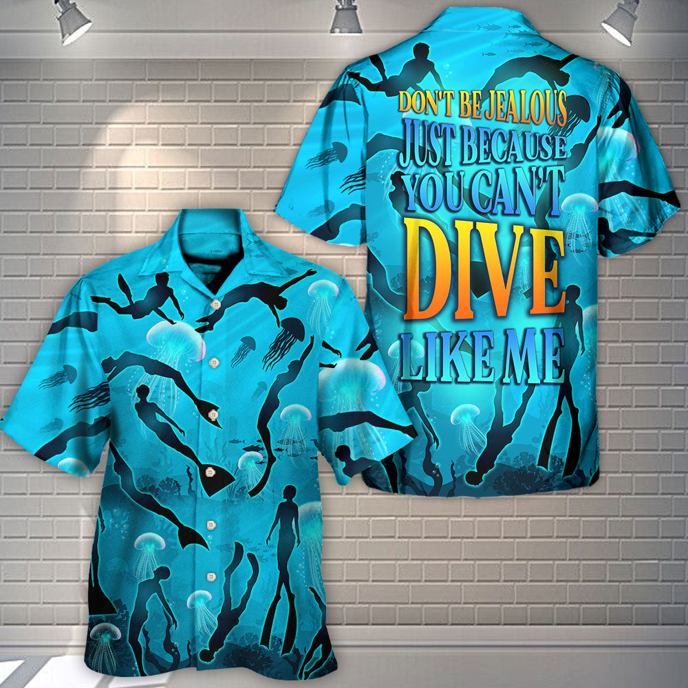 Coastal Freediving Activity Hawaiian Shirt Print Closeup For Vacation Style