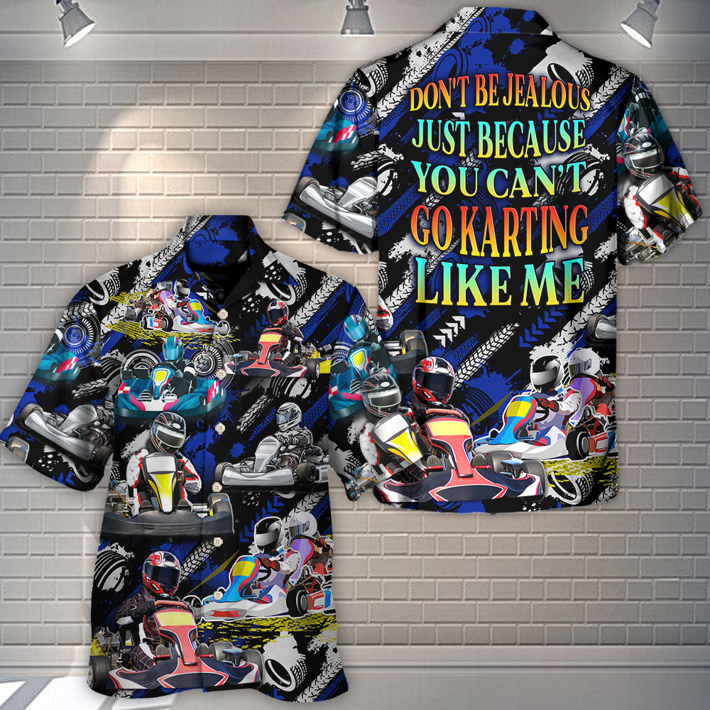 Coastal Karting Activity Hawaiian Shirt Relaxed Style View For Coastal Travel