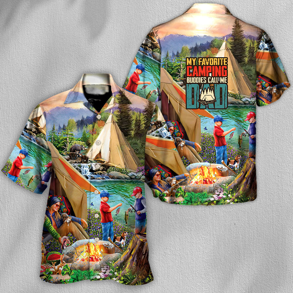 Camping Favorite Buddies Dad Hawaiian Shirt Design View For Thoughtful Gifting