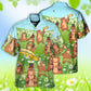 Floral Groundhog Grass Hawaiian Shirt Button Front Artwork For Island Holidays