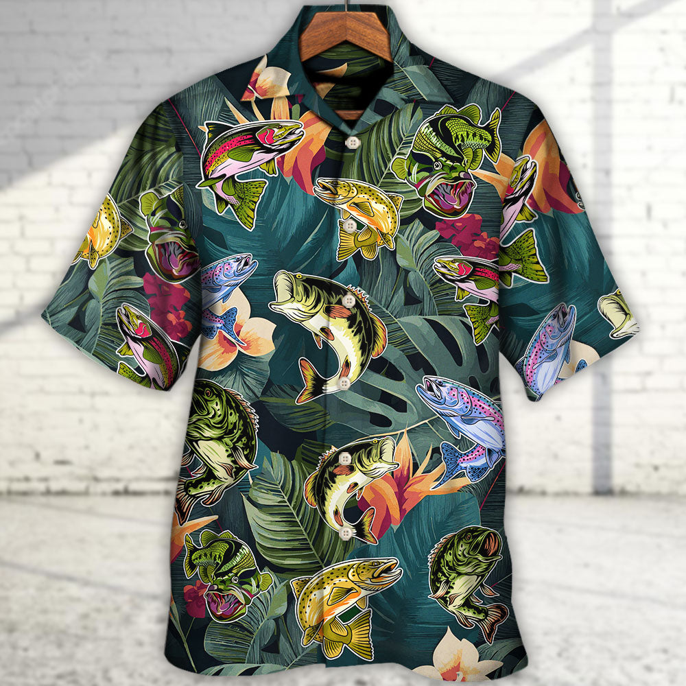 Fishing Outdoor Passion Hawaiian Shirt Front Pattern View For Resort Wear