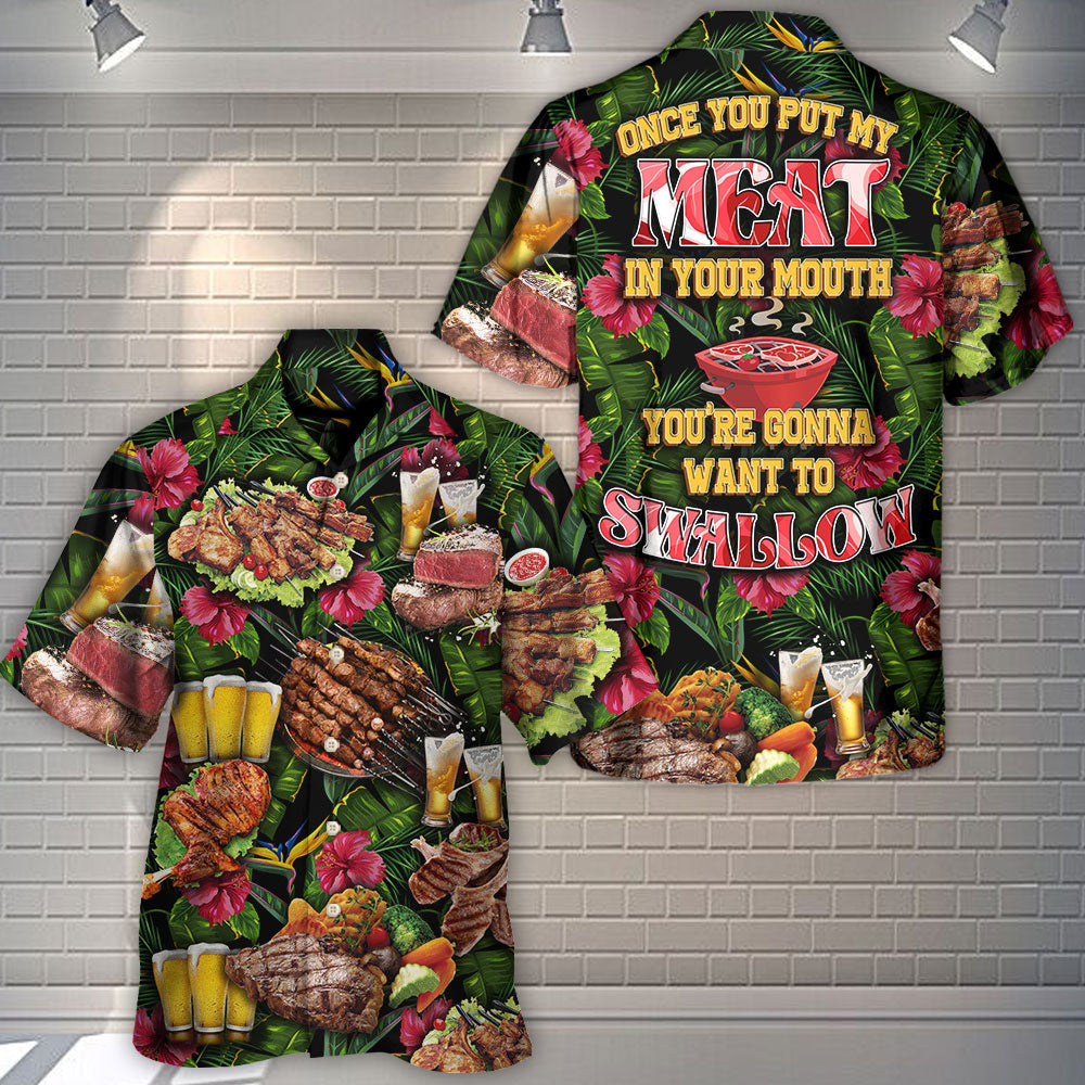 Funny Barbecue Food Grill Hawaiian Shirt Creative Print View For Summer Travel