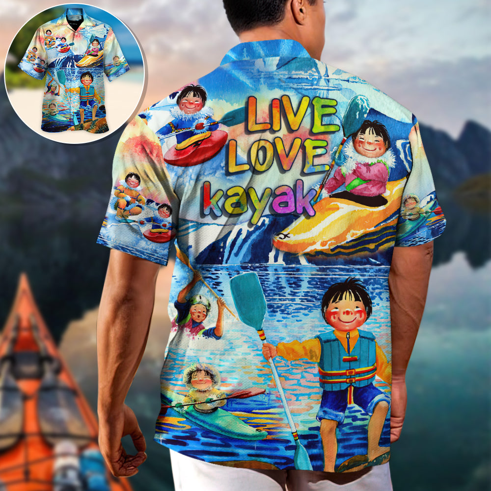 Funny Kayaking Weekend Humor Hawaiian Shirt Graphic Artwork Detail For Thoughtful Gifting