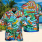 Funny Surfing Shark Water Hawaiian Shirt All Over Print Detail For Summer Travel