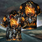 Skull Flame Hawaiian Shirt Relaxed Style View For Coastal Travel